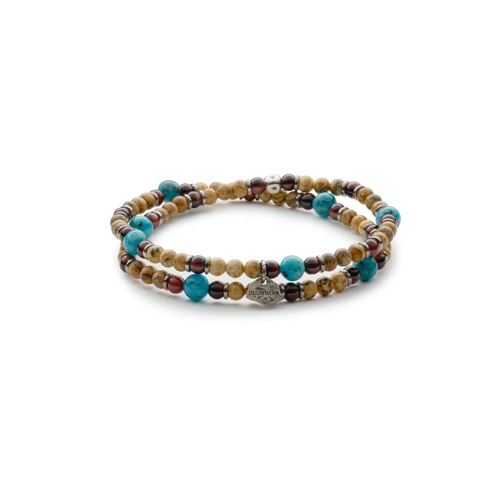 Antracite Bracciale Sapiens con Pietre Dure HERMANN