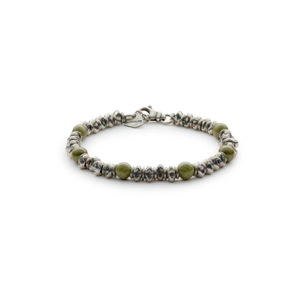 Antracite Bracciale Silver Plus con Pietra Dura PURGATORIO
