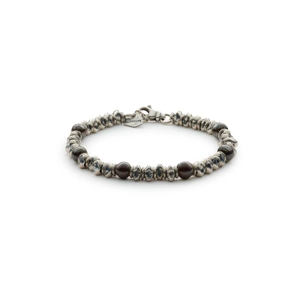 Antracite Bracciale Silver Plus con Pietra Dura VIRGILIO