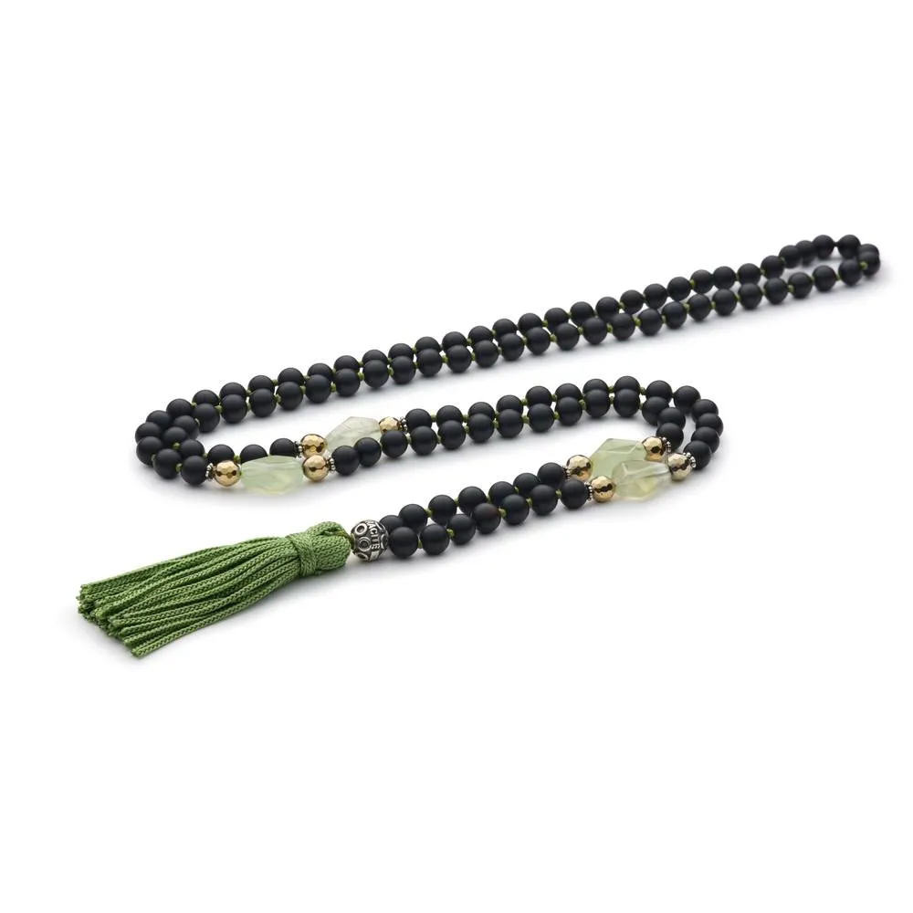 Antracite Mala Tibetano con Pietre Dure BATUR