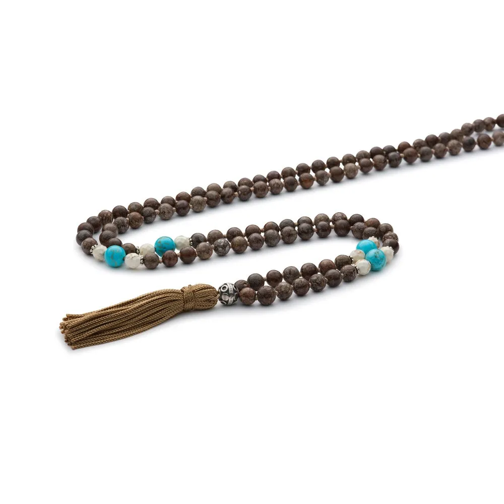 Antracite Mala Tibetano con Pietre Dure SAMSARA