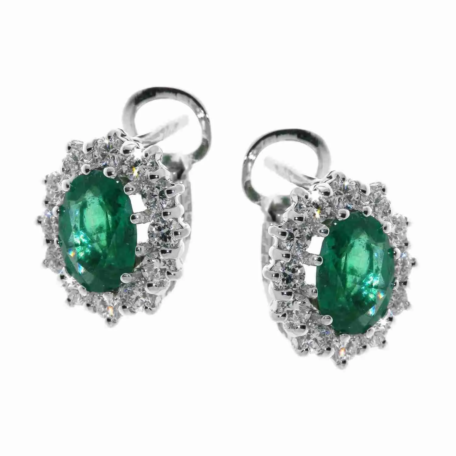 Orecchini Davite & Delucchi - Rosetta Smeraldo e Diamanti