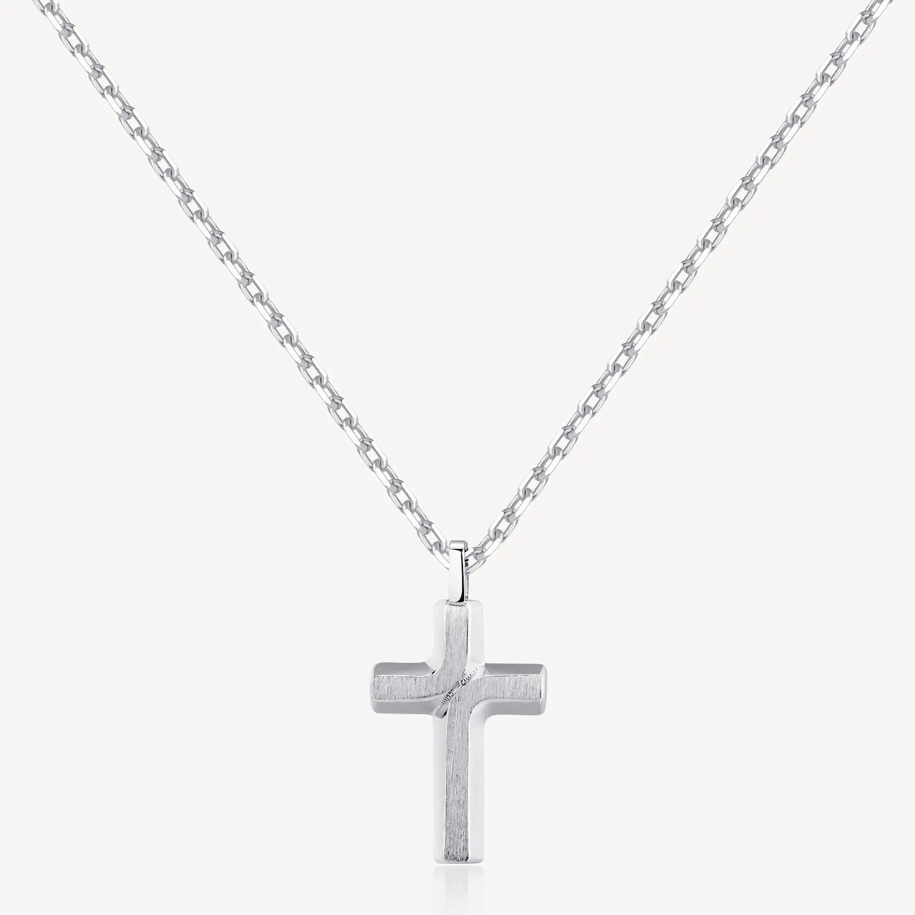 COLLANA BROSWAY BACKLINER UOMO CON PENDENTE CROCE - BBC04