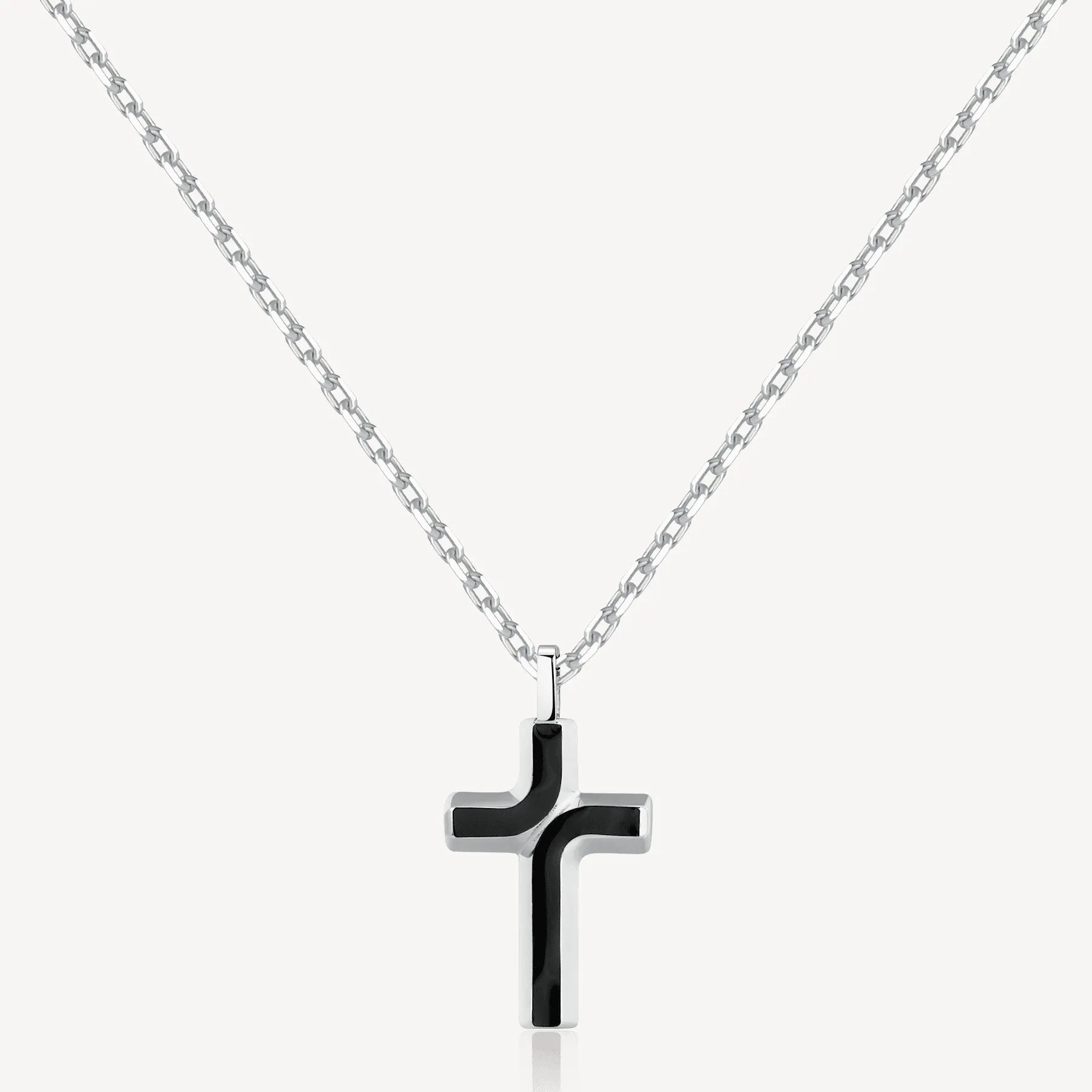 COLLANA BROSWAY BACKLINER UOMO IN ACCIAIO CON PENDENTE CROCE - BBC07