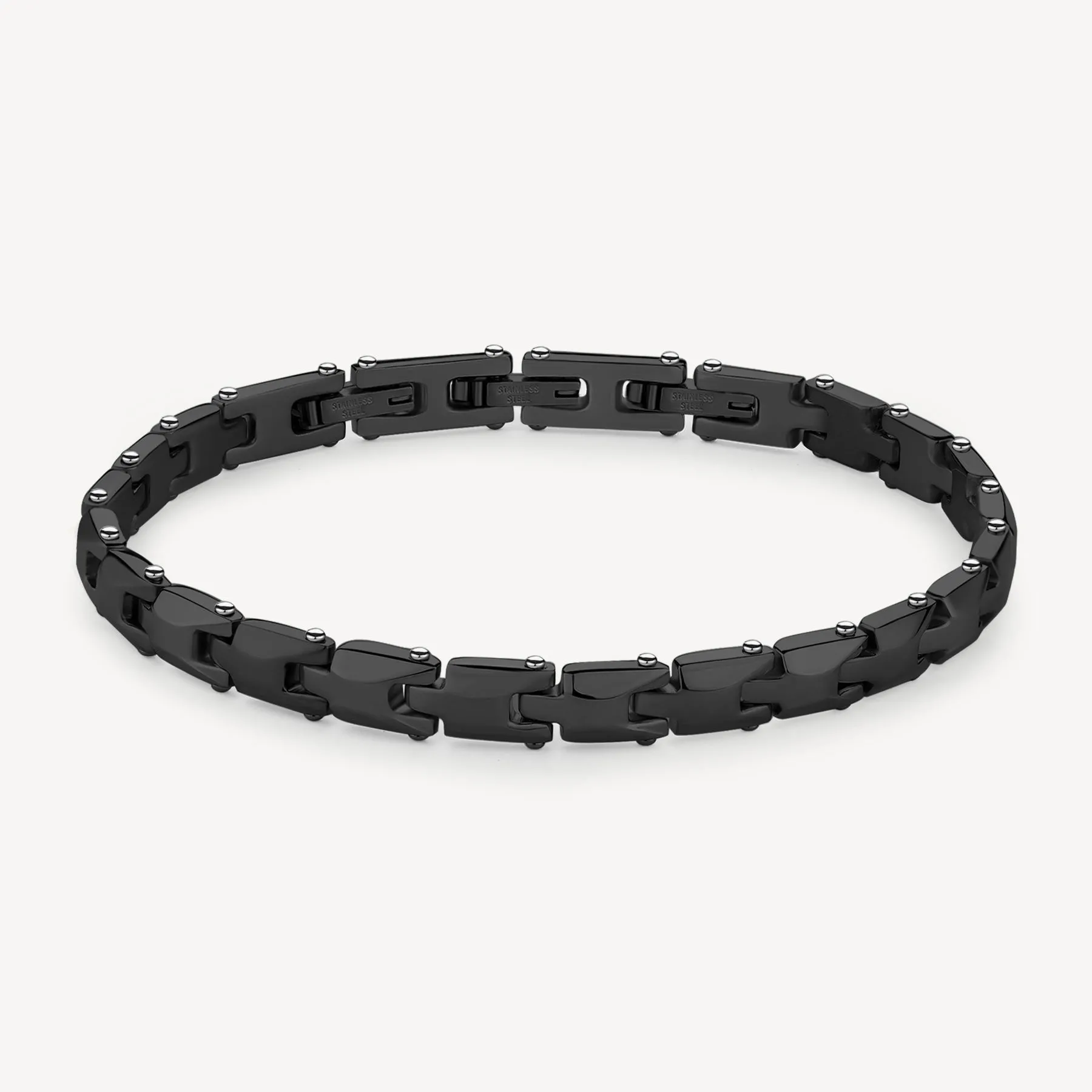 BRACCIALE BROSWAY BACKLINER UOMO PVD NERO E PVD GRIGIO - BBC23