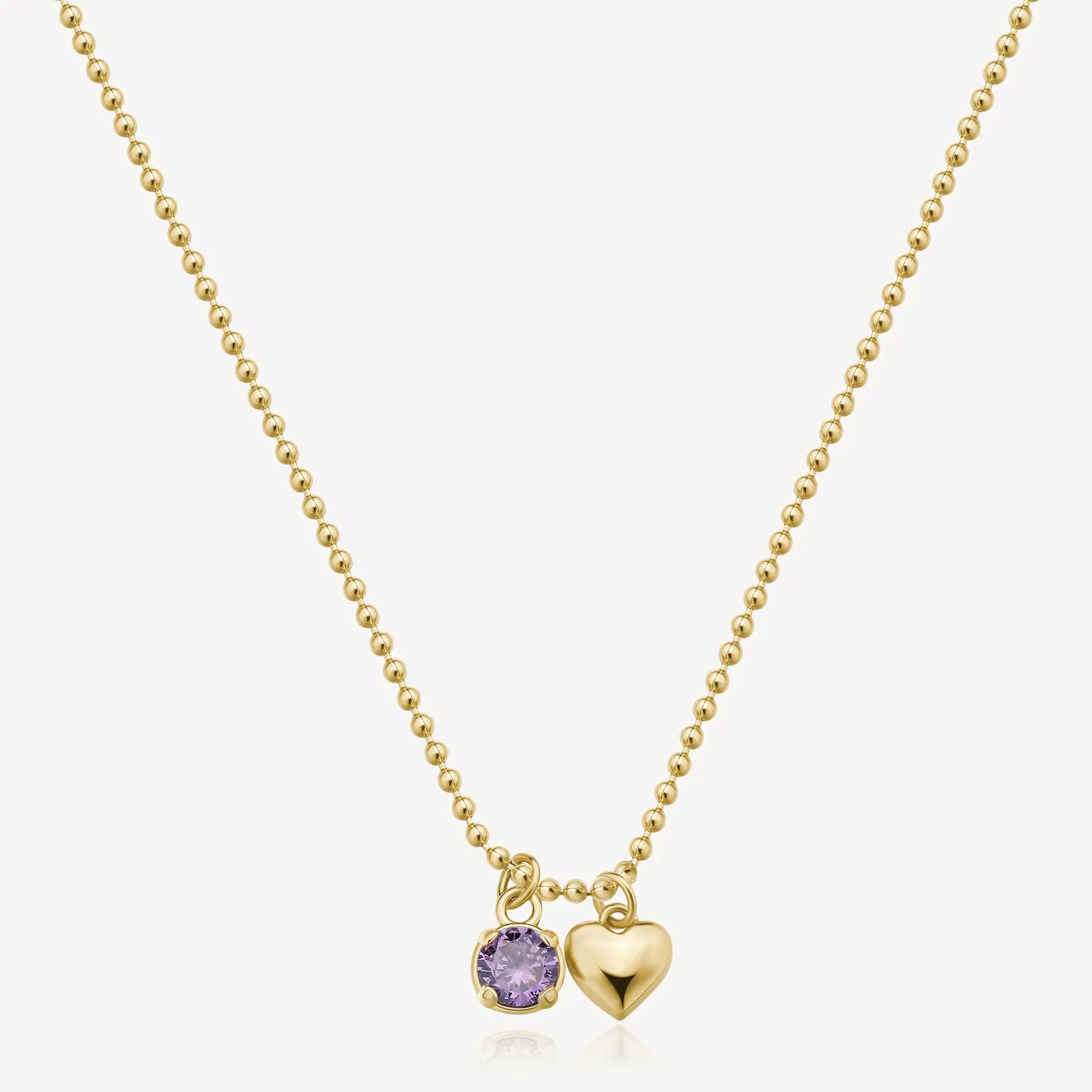 COLLANA BROSWAY DESIDERI FEDELTÀ PVD ORO PENDENTI CUORE CRISTALLO VIOLA - BEIN011