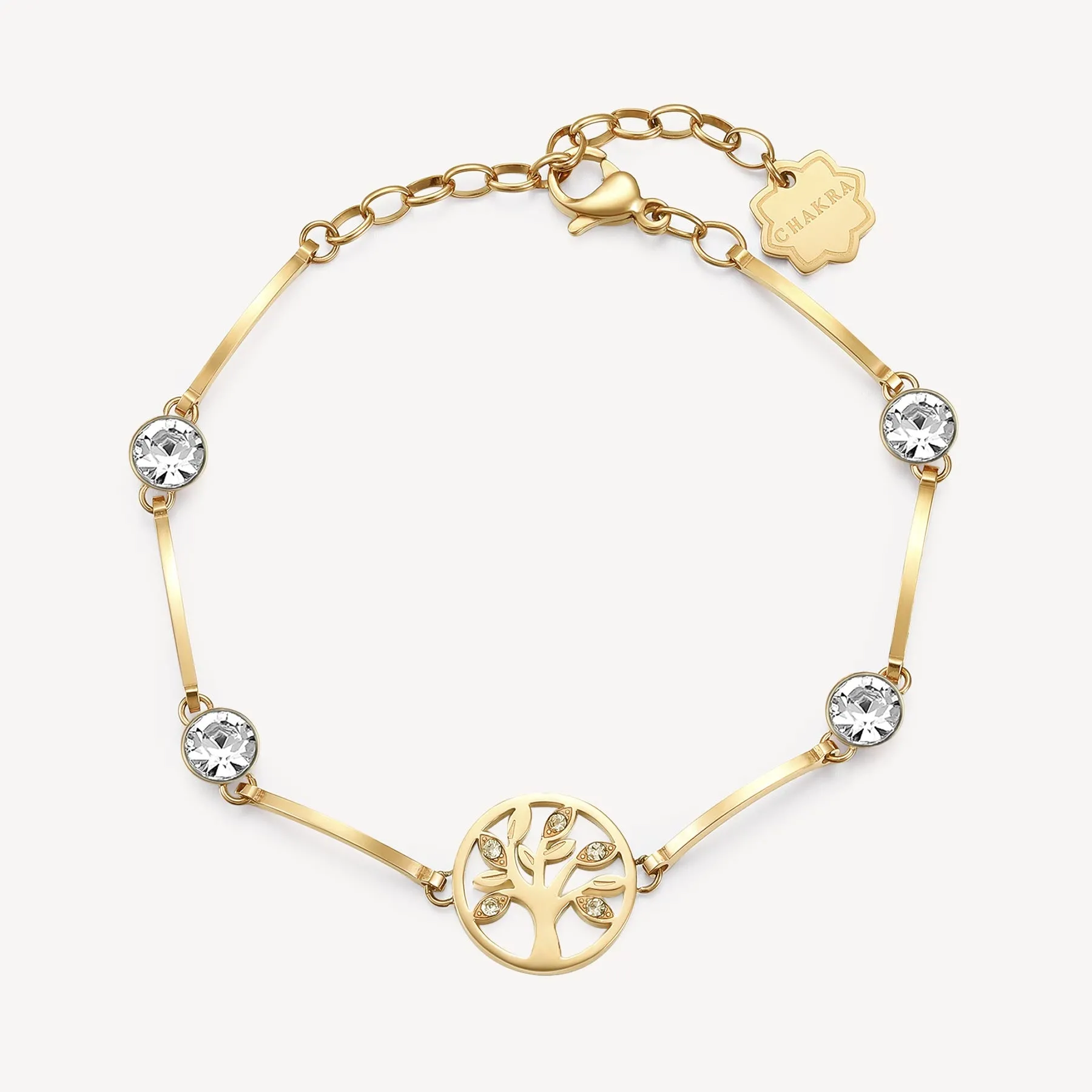 BRACCIALE BROSWAY CHAKRA MISTICI PVD ORO CON CRISTALLI - BHKB037