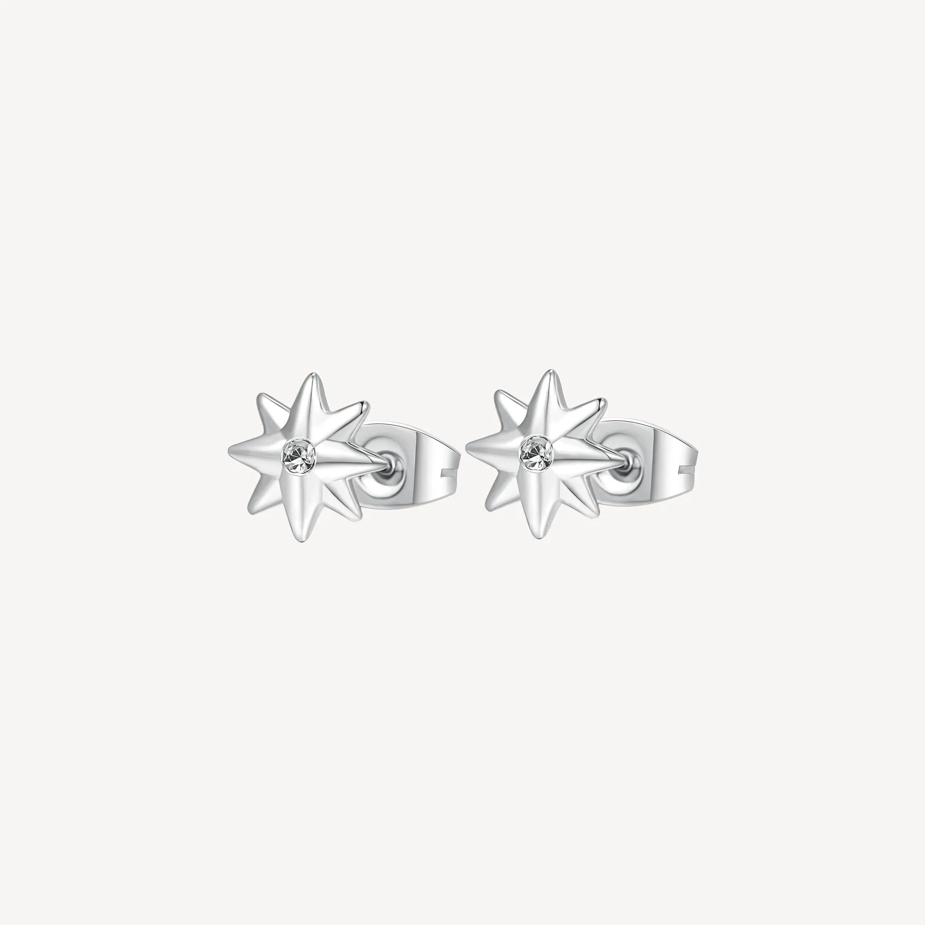 ORECCHINI BROSWAY CHAKRA ORECCHINI LOBO IN ACCIAIO STELLA CON CRISTALLO - BHKE045