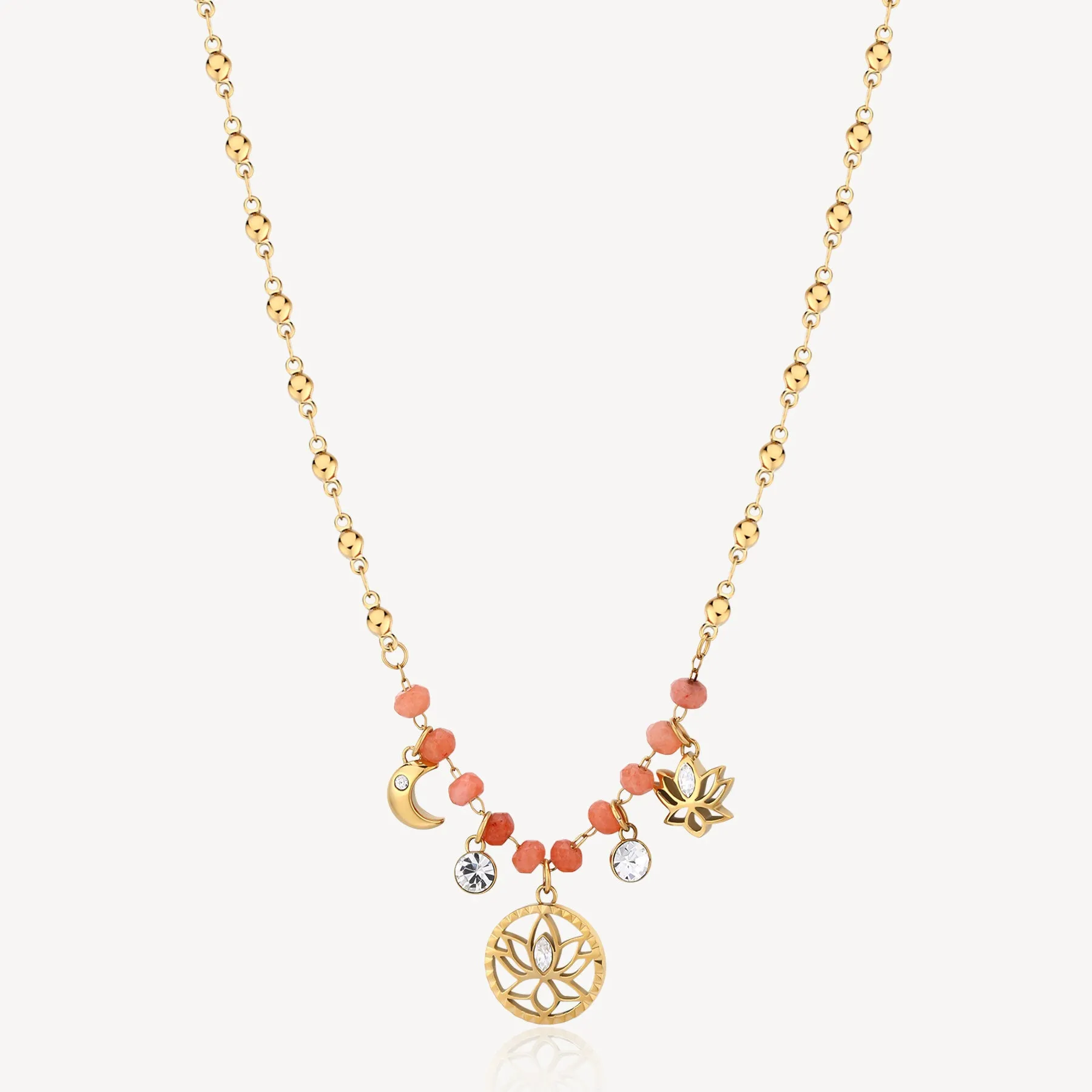 COLLANA BROSWAY CHAKRA MISTICI FIORE DI LOTO PVD ORO - BHKN087