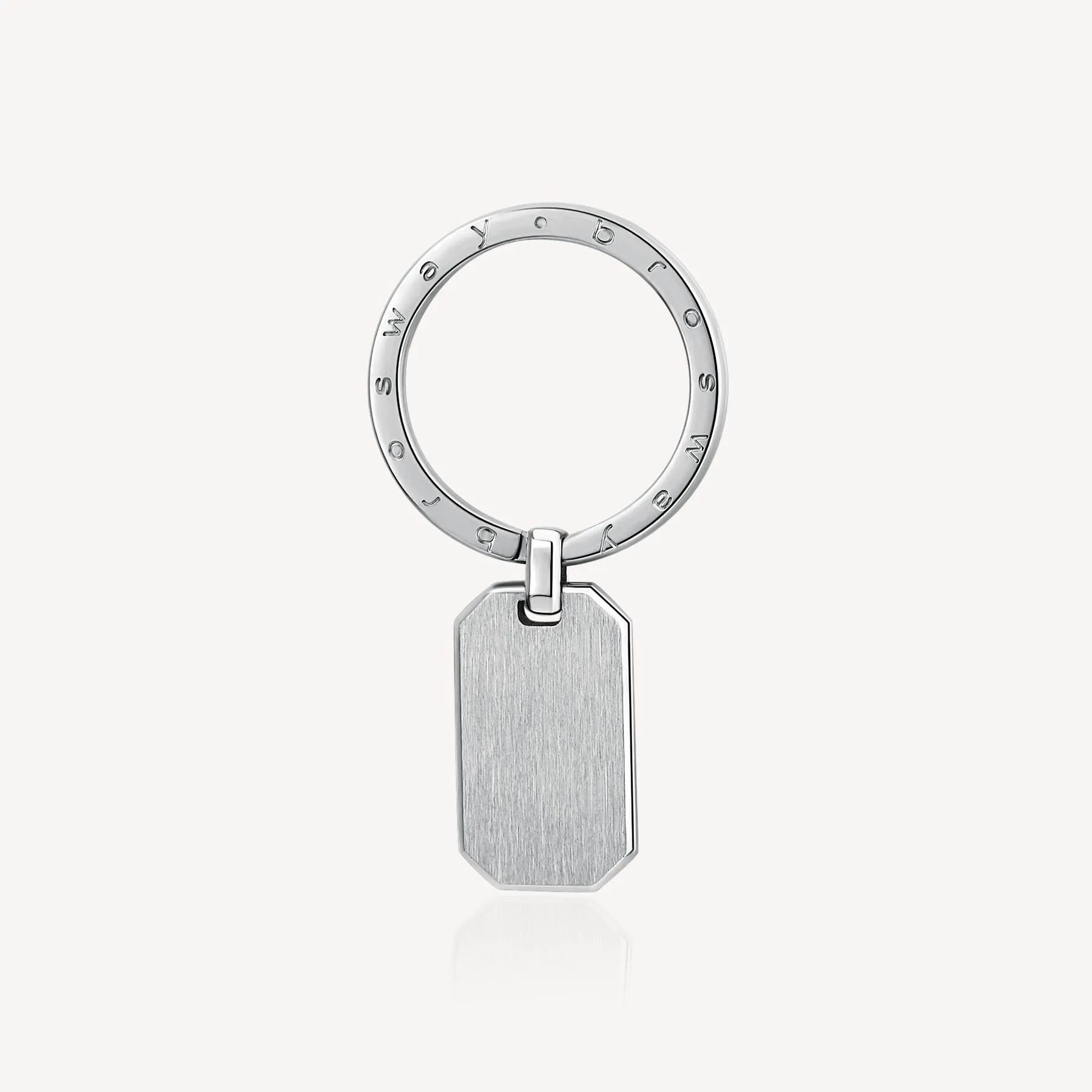 PORTACHIAVI BROSWAY INK IN ACCIAIO CON PIASTRINA SATINATA - BIK108