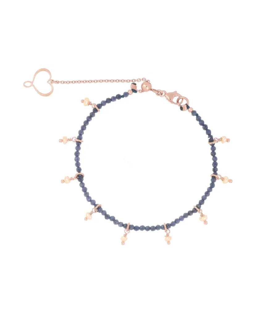 Bracciale "Zaffiro e Perle"