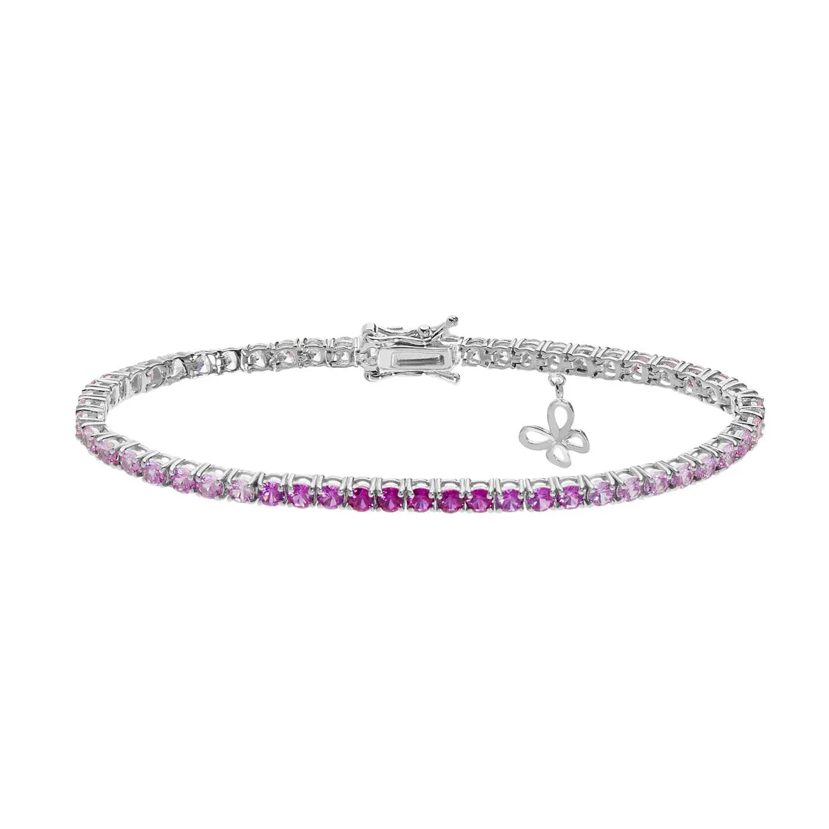BRA 169 Bracciale Tennis in Argento e Zirconi Rosa degradè di COMETE Gioielli