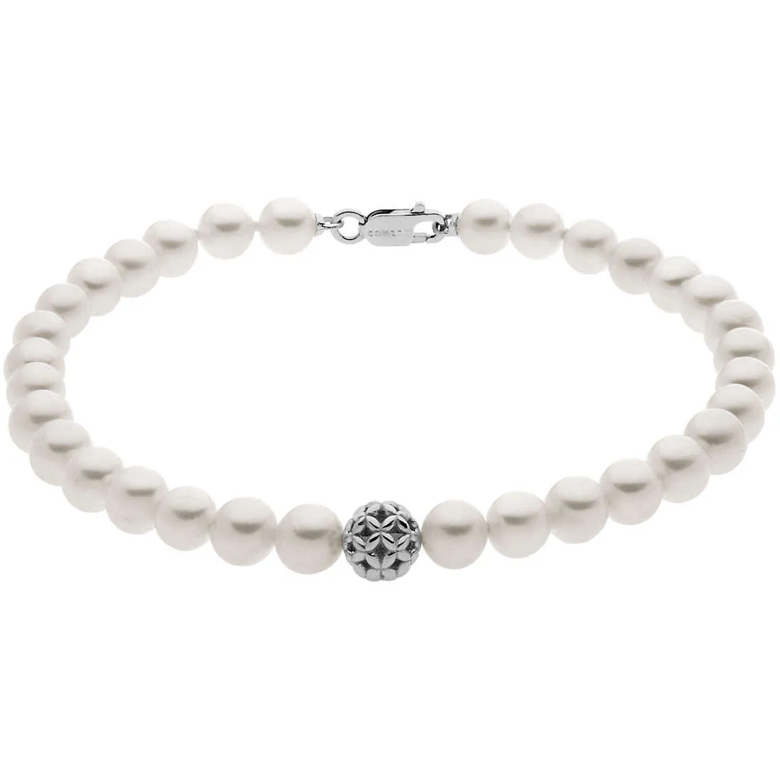 Comete Gioielli Bracciale Donna In Oro Bianco E Perle Candore