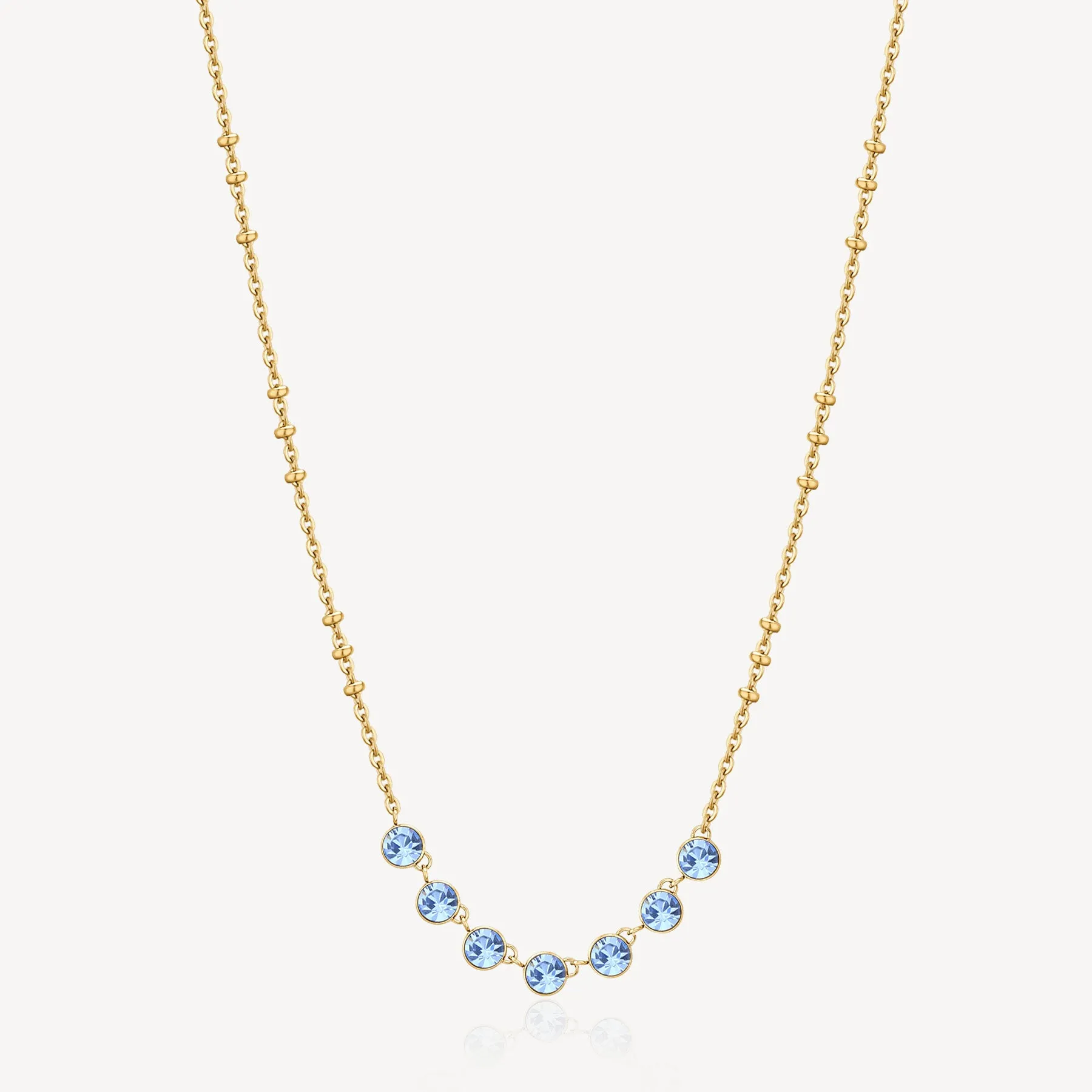 COLLANA BROSWAY SYMPHONIA PVD ORO CON CRISTALLI AZZURRI - BYM137