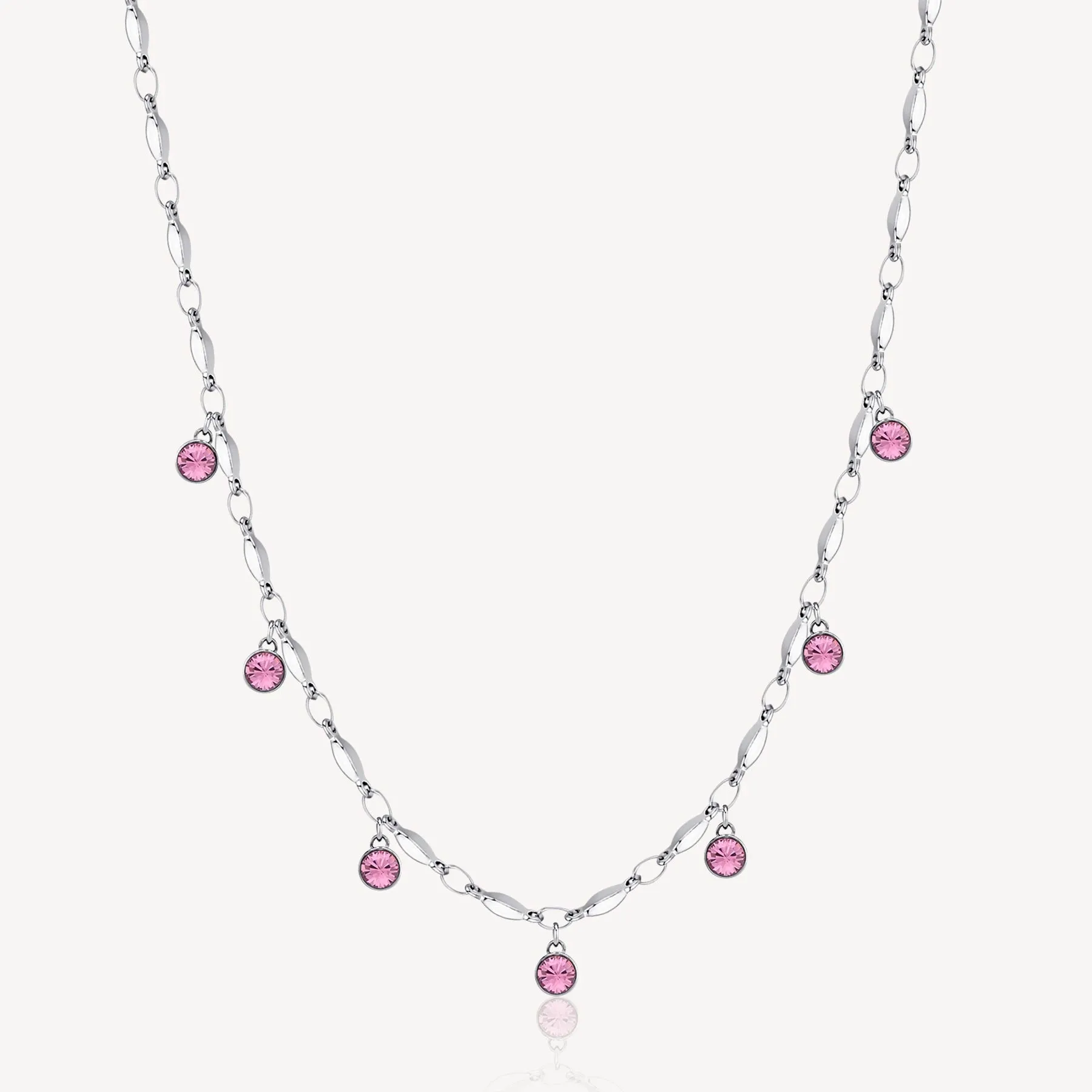 COLLANA BROSWAY SYMPHONIA IN ACCIAIO CON PENDENTI CRISTALLI ROSA - BYM140