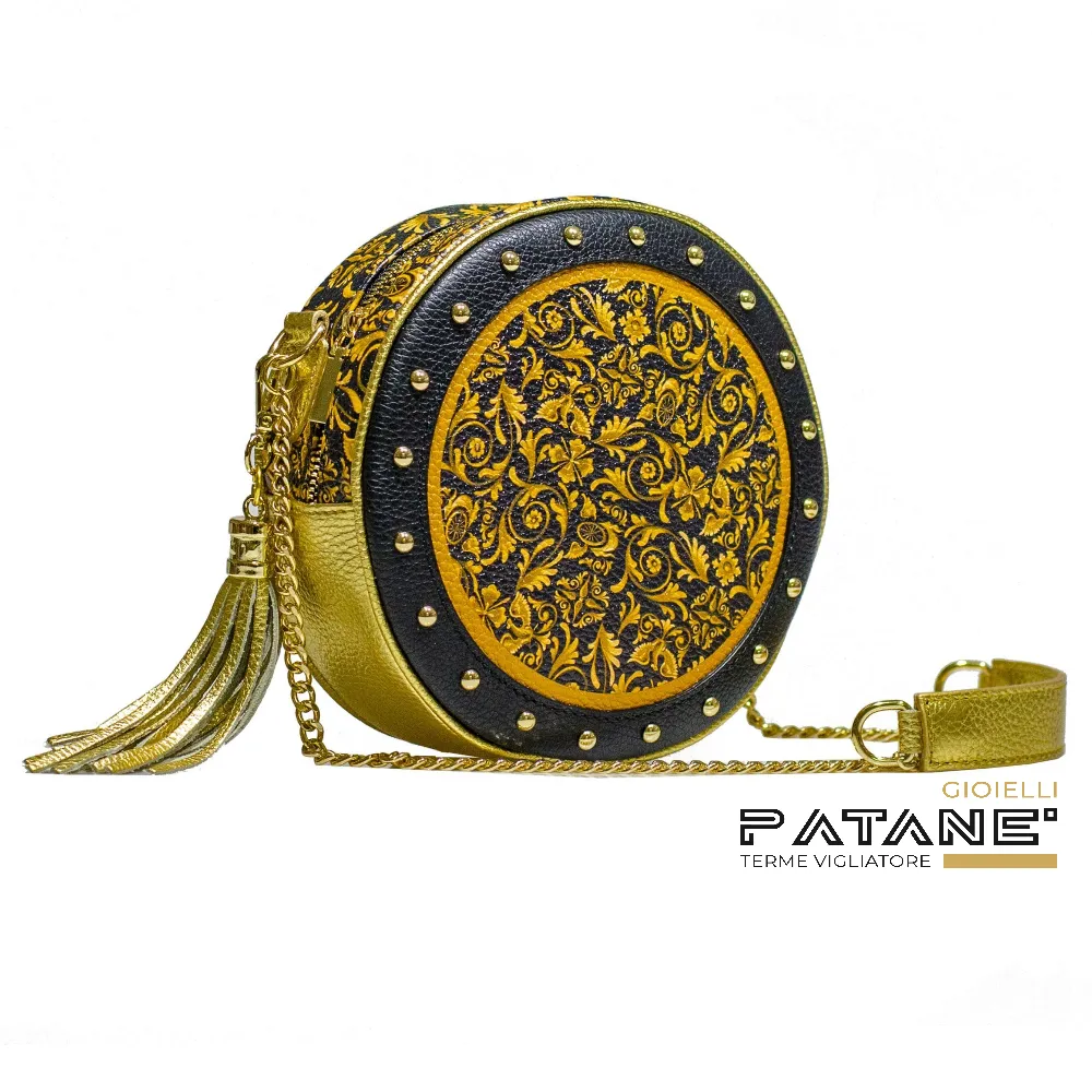 Borsa Ammia - Oro Barocco - Round Bag Tamburì Oro