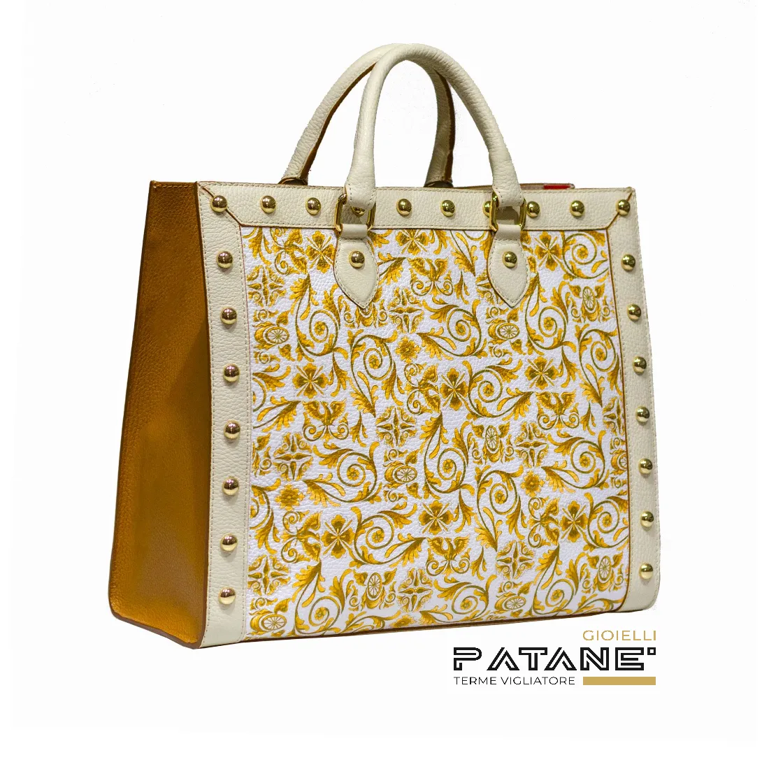 Borsa Ammia - Oro Barocco - Shopping Bag Busy Panna