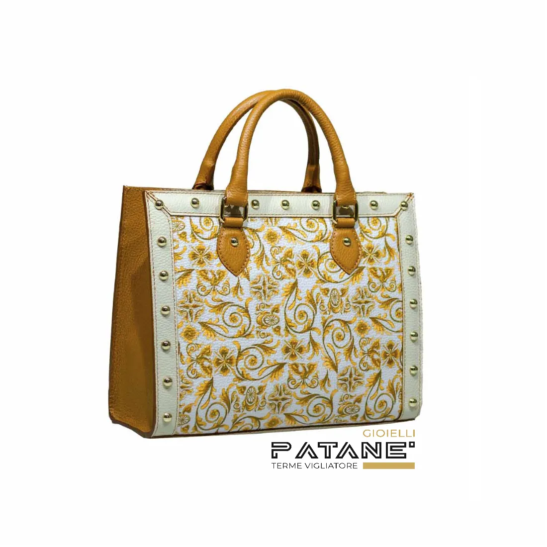 Borsa Ammia - Oro Barocco - Small Shopping Bag Busy Panna