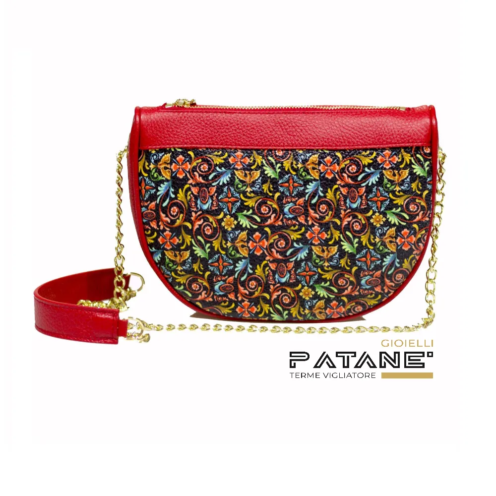 Borsa Ammia - Scaramanzia - Mezzaluna Slice Nera E Rossa