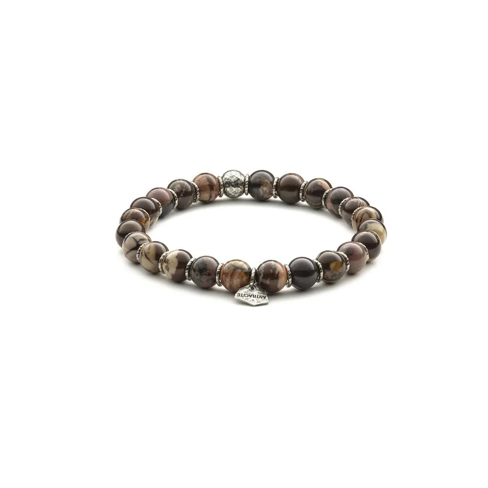 Bracciale Antracite Enjoy Con Pietre Dure Whisky