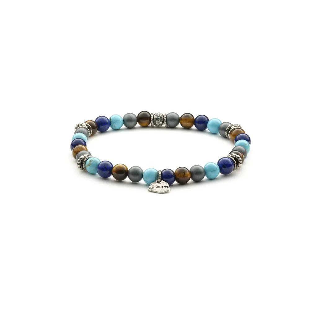 Bracciale Antracite Fantasy Con Pietre Dure Cleo