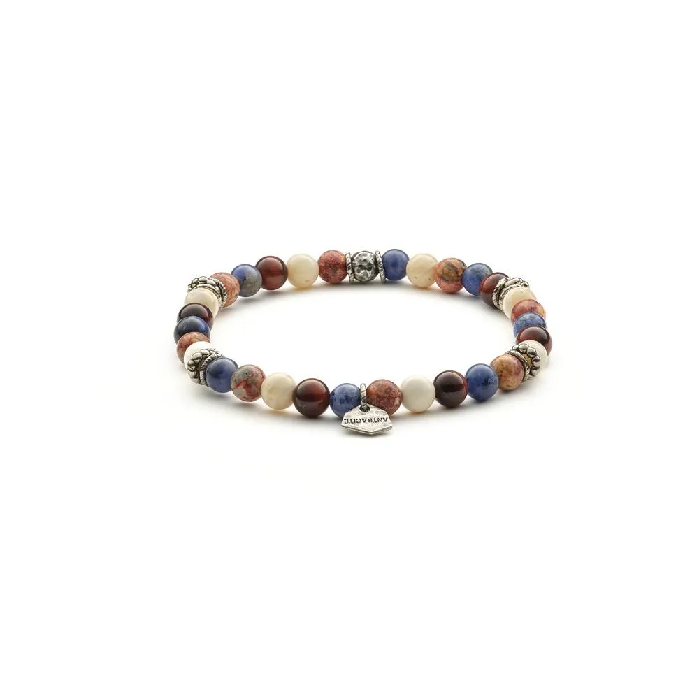 Bracciale Antracite Fantasy Con Pietre Dure Daisy