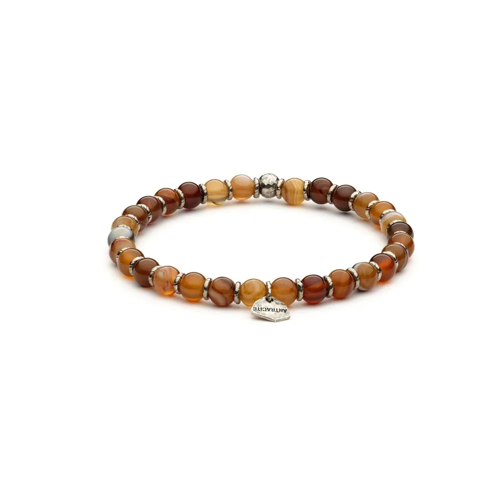 Bracciale Antracite Mono con Agata Colosseo