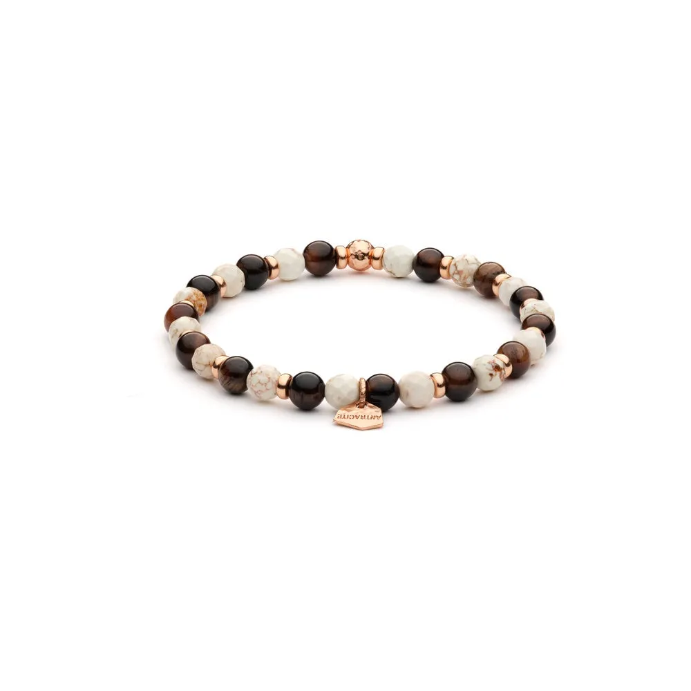 Bracciale Antracite Rose con Pietre Dure Amalia