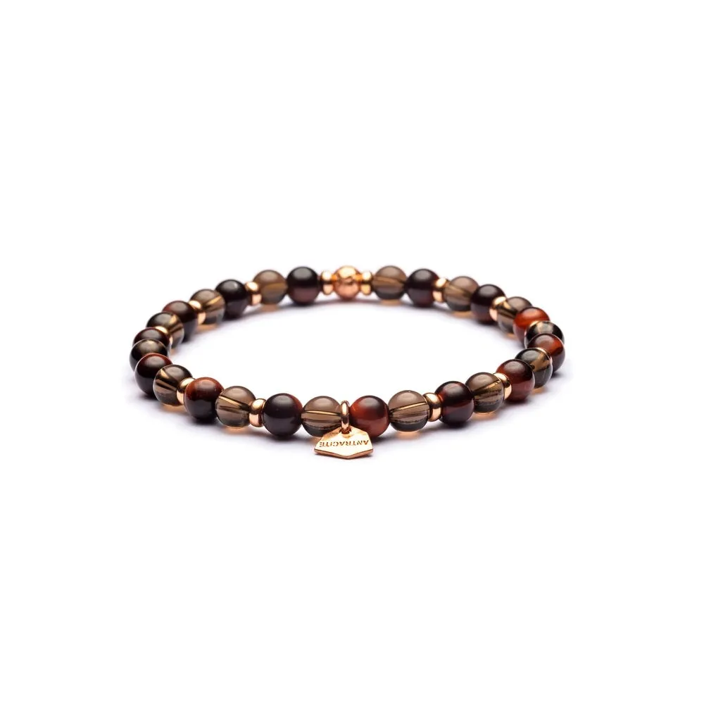Bracciale Antracite Rose Pietre Dure Dalia