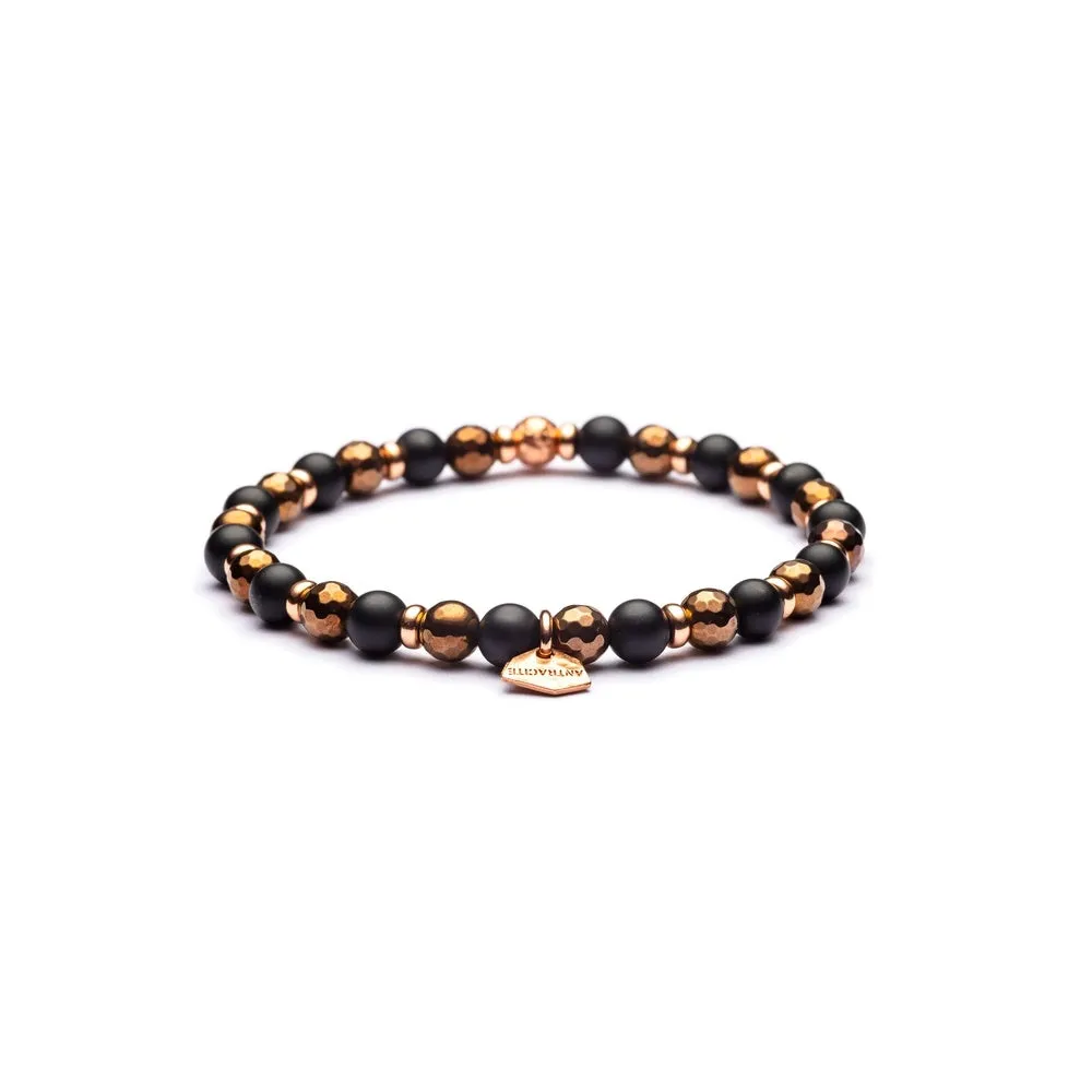 Bracciale Antracite Rose Pietre Dure Flaminia