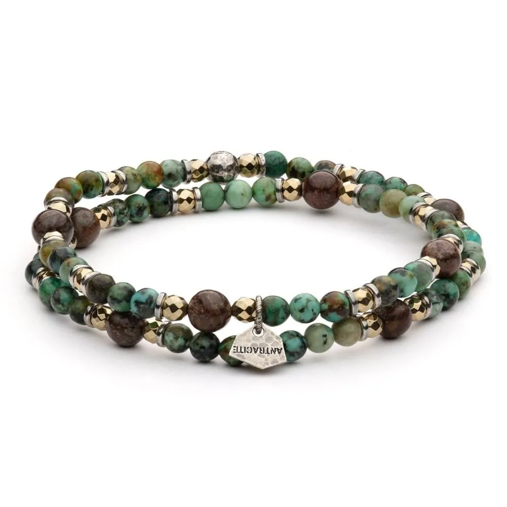 Bracciale Antracite Sapiens con Pietre Dure Ludwig