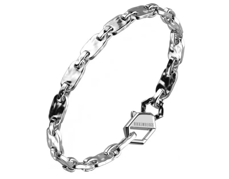 Bracciale Bikkemergs uomo in acciaio con diamante hab04ww