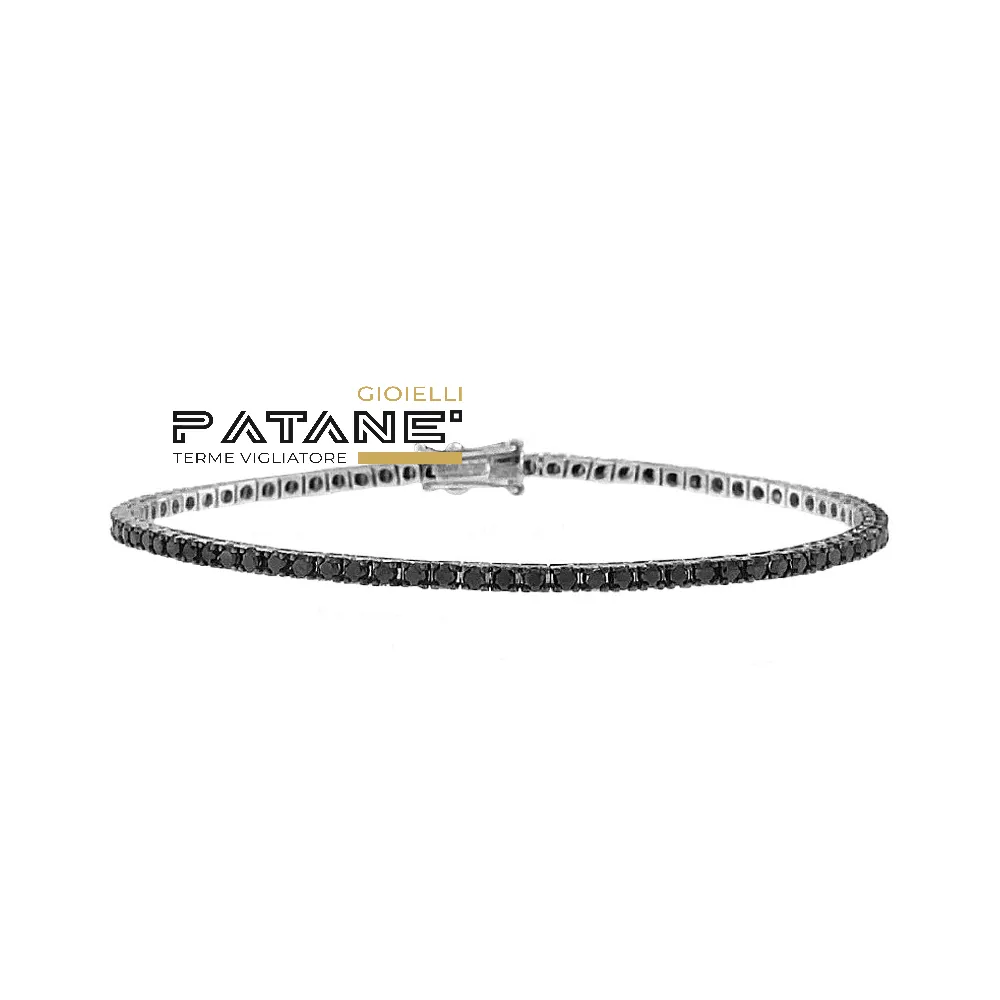 Bracciale Davite & Delucchi - Tennis Diamanti Neri da 2,25ct