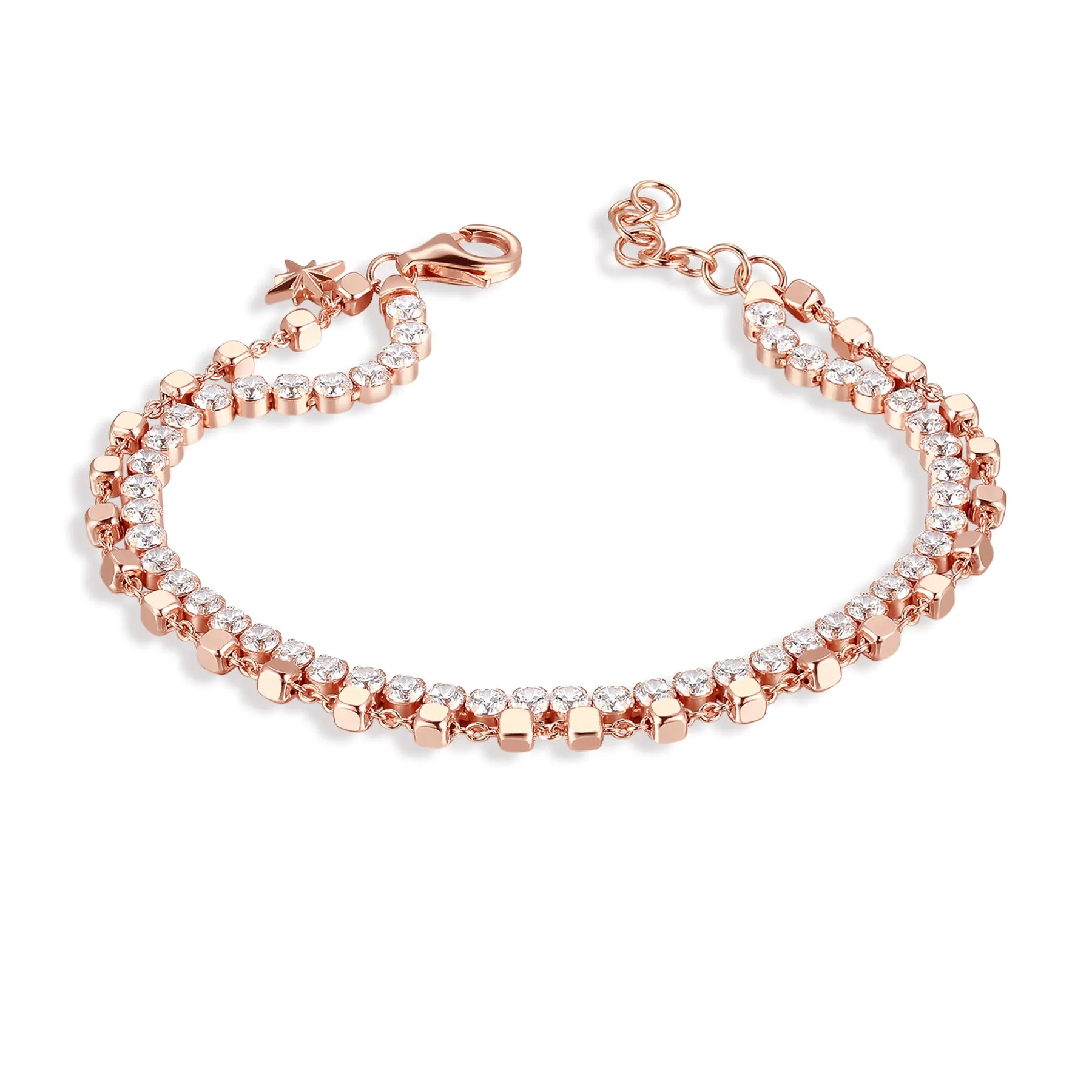 Bracciale Due Fili Rosato Storie Rosè RZB020