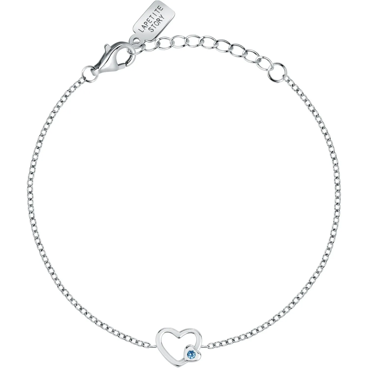 Bracciale La petite story donna in argento con cuore lps05awv05