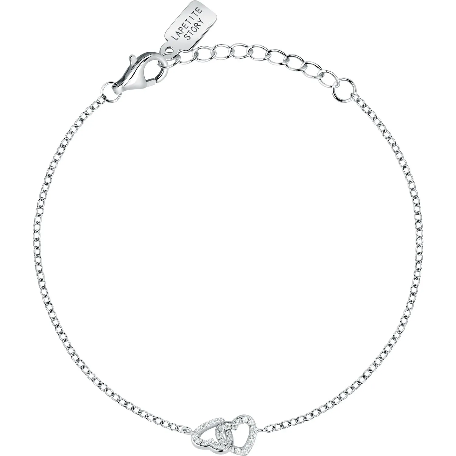 Bracciale La petite story in argento donna con cuori zirconati lps05awv01