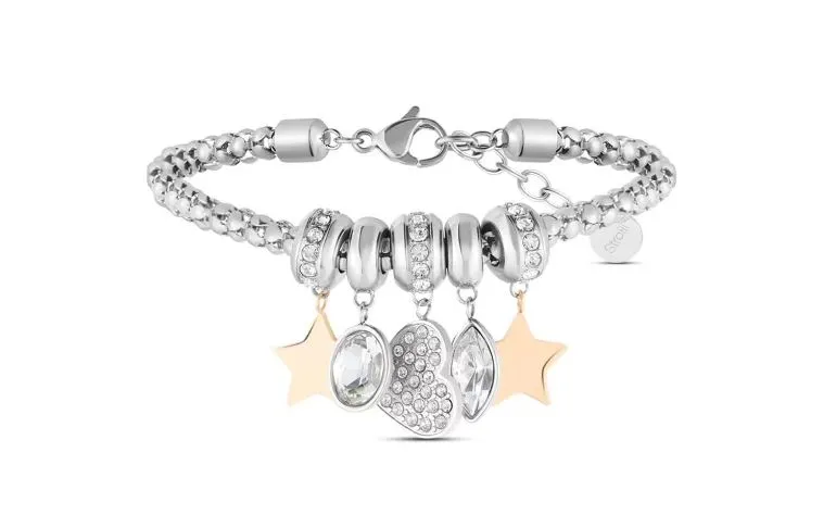 Bracciale Lady Chic Acciaio e cristalli Bicolore Stella 1674557