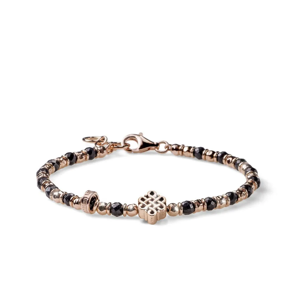 Bracciale Maria Cristina Sterling Eternity Rosé con Agata Nera