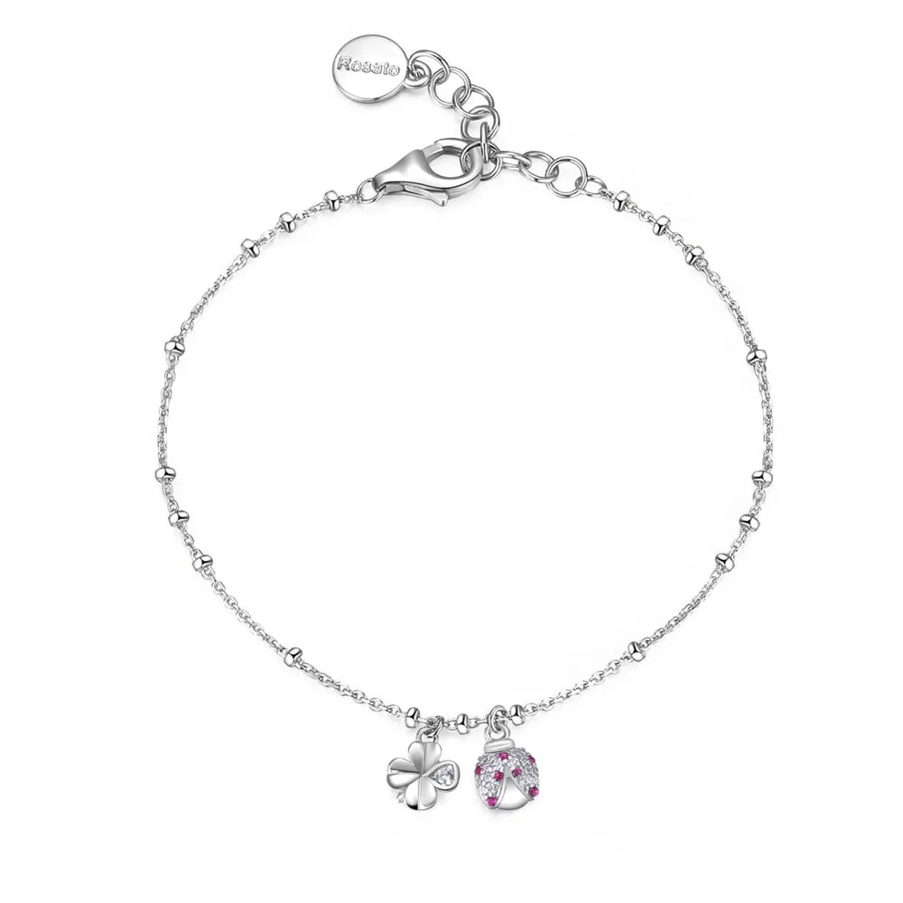 Bracciale Rosato Con Simboli Fortuna Gaia RZGA15