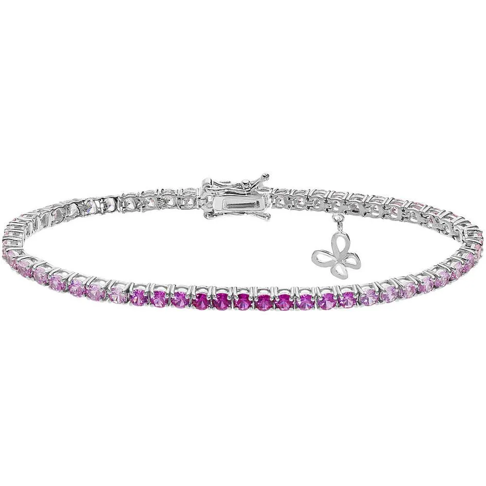 Bracciale Tennis Rosa Comete Farfalle BRA 169