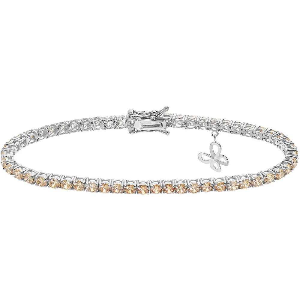 Bracciale Tennis Champagne Comete Farfalle BRA 170