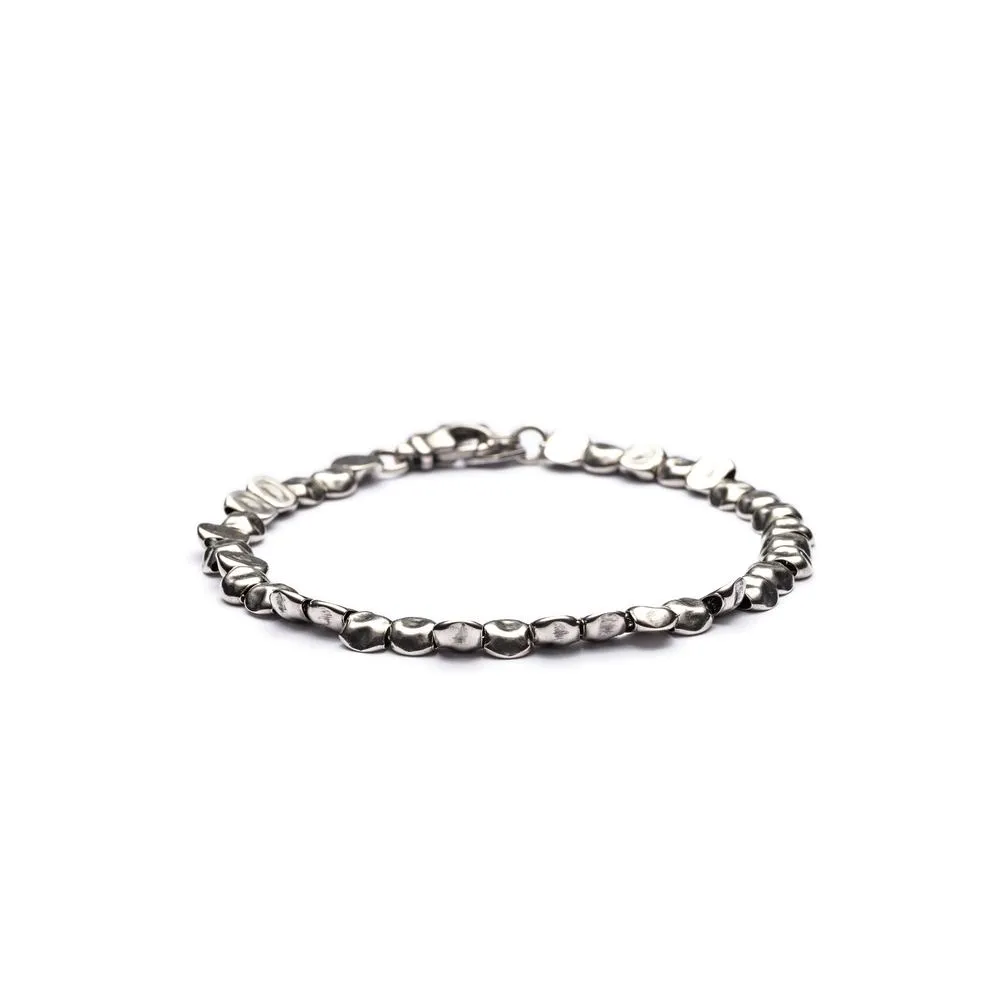Bracciale Uomo Antracite Argento DEDALO
