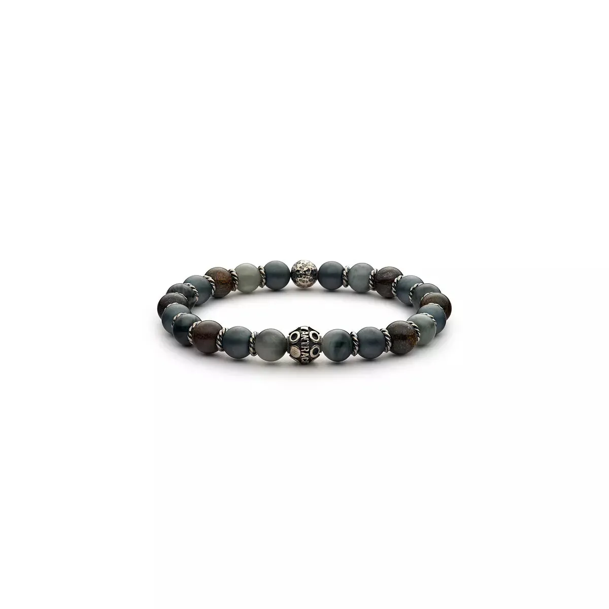 Bracciale Uomo Antracite Pietre Dure Antares Chic