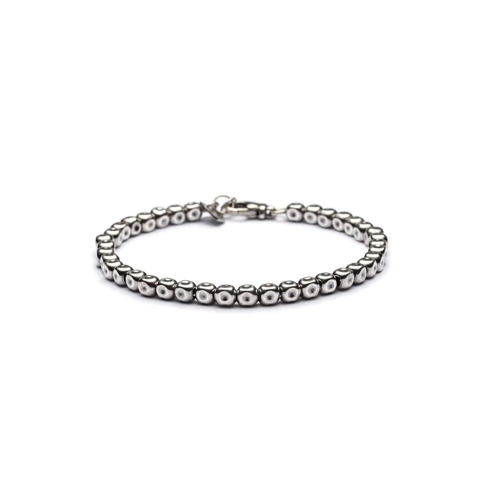 Bracciale Uomo Antracite in Argento ATHENA