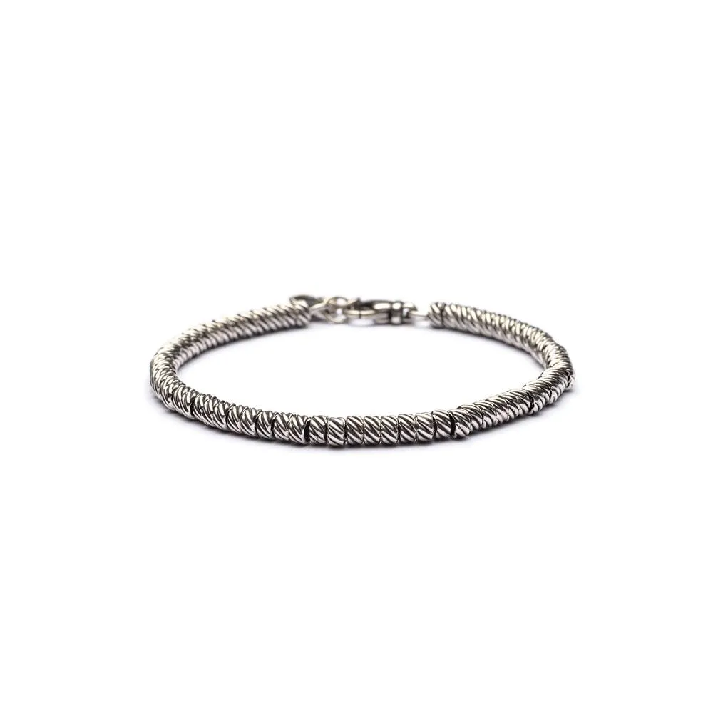 Bracciale Uomo Antracite in Argento ENEA