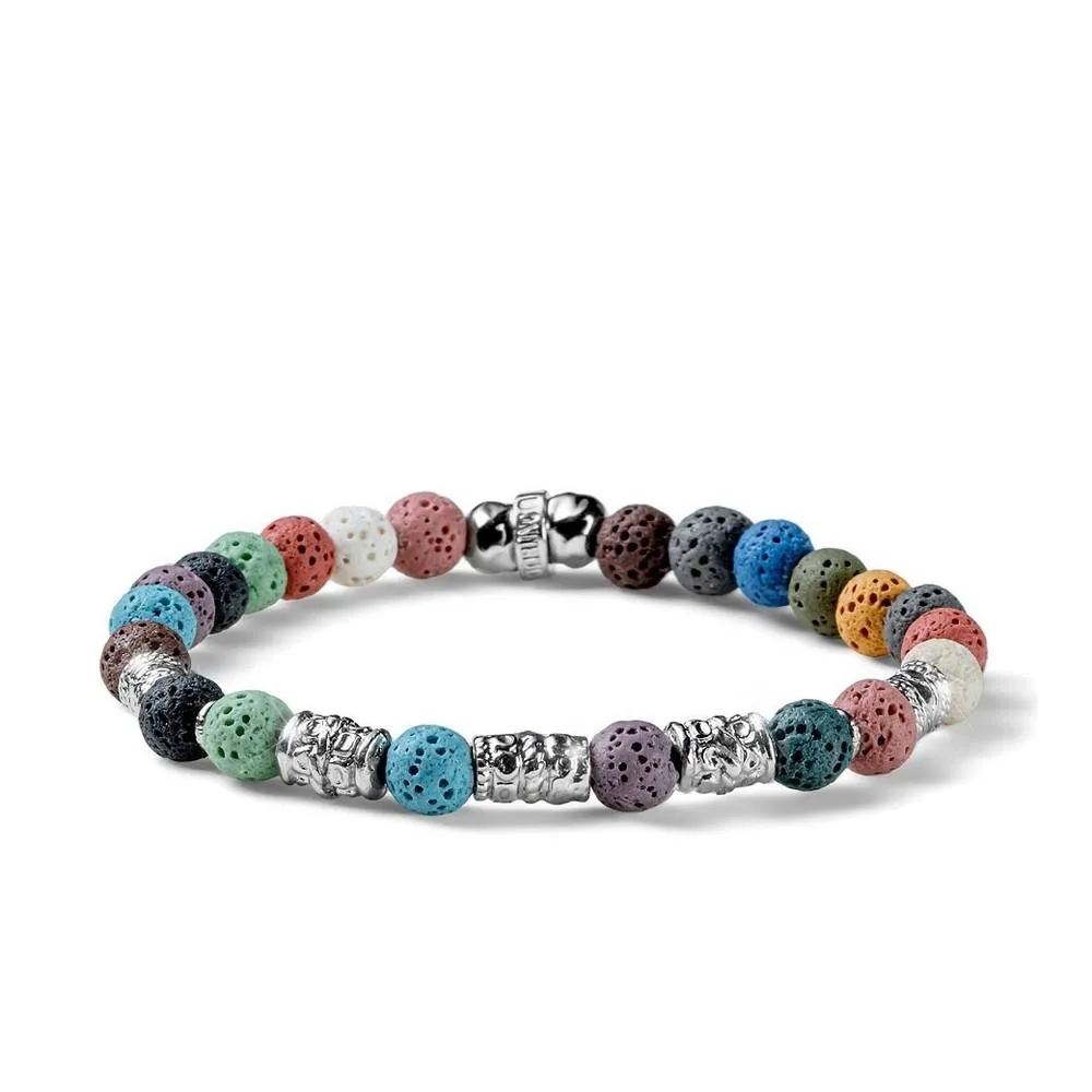 Bracciale Uomo Pietre Lava Maria Cristina Sterling G4516