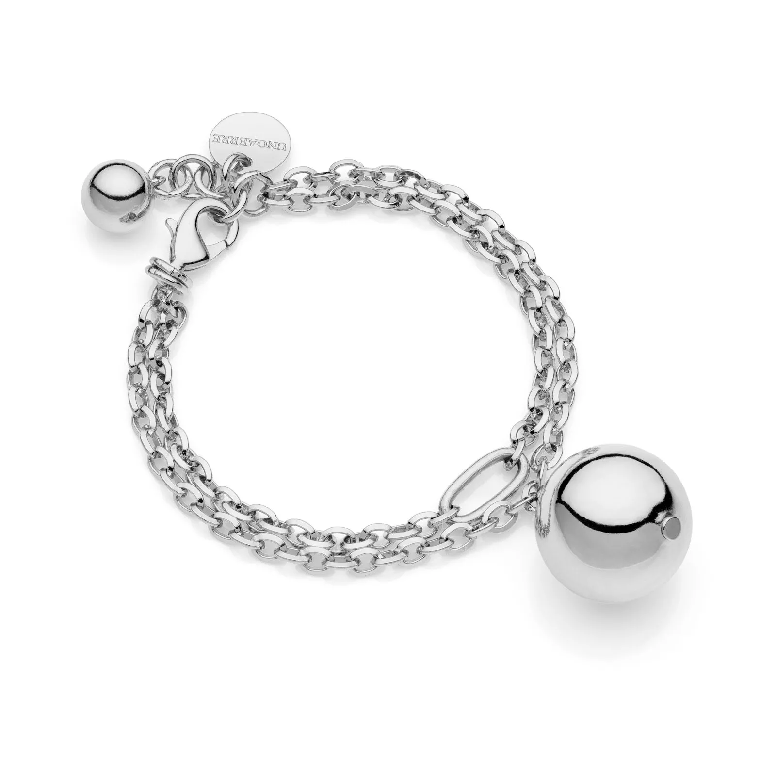 Bracciale argentato con ciondolo a sfera Unoaerre donna 2335