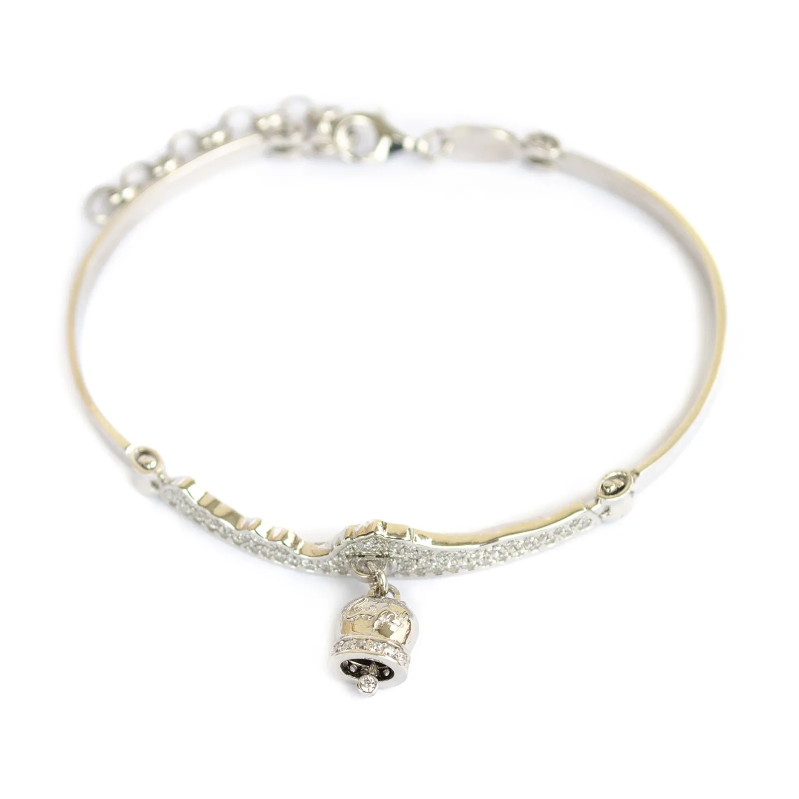 Bracciale donna Campana capri rigido in argento 925 zirconato