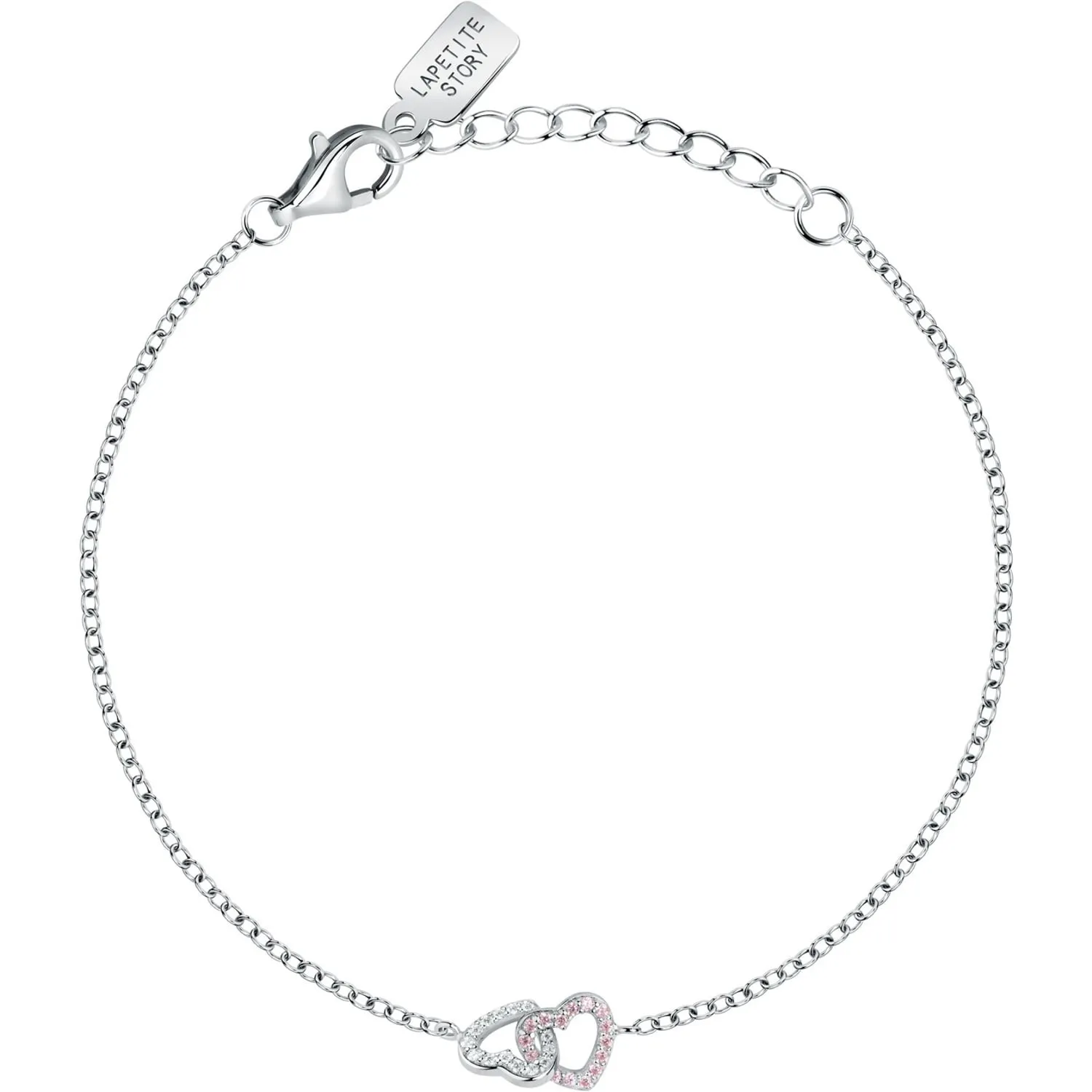 Bracciale donna La petite story in argento con cuore bicolore lps05awv02