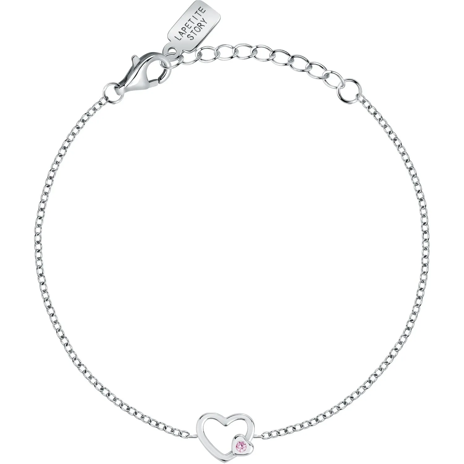 Bracciale donna La petite story in argento con cuore lps05awv06